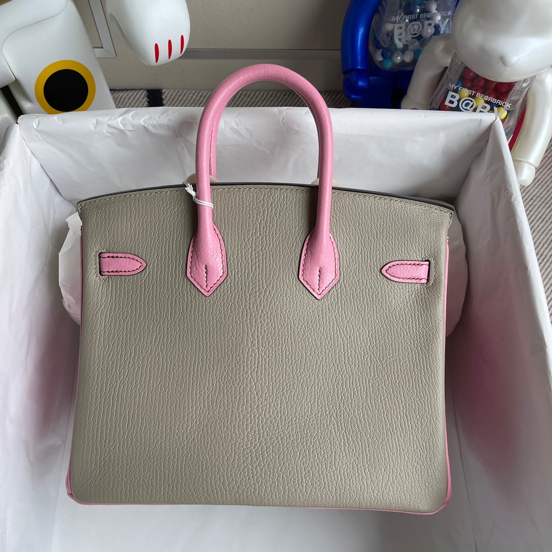 에르메스 버킨백25 에토프 핑크 금장 염소가죽